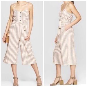 Universal Thread Linen Striped Jumpsuit